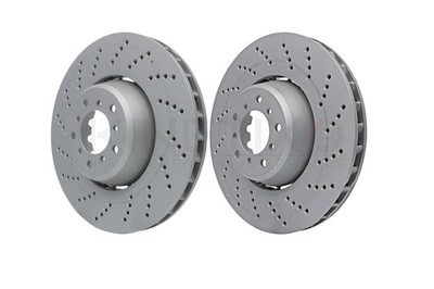 FÜR BMW E60 E61 M5 E63 E64 M6 VORNE LINKS RECHTS GELOCHT PERFORMANCE BREMSSCHEIBEN 2
