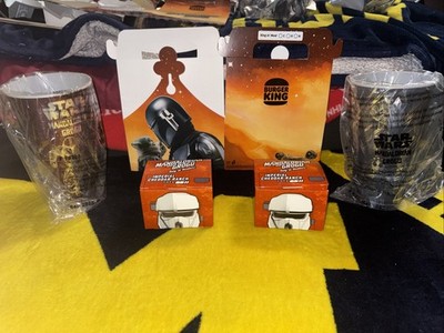Burger King Star Wars The Mandalorian and Grogu Set of TWO Glasses With Boxes