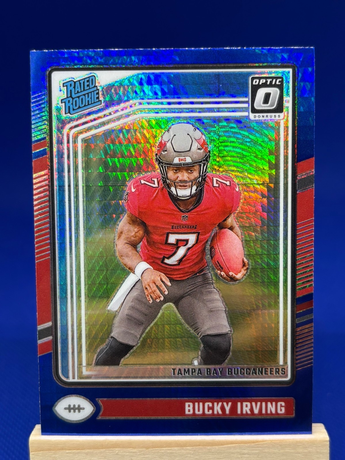2024 Panini Donruss Optic - Rated Rookie Bucky Irving #216 Blue Hyper Prizm (RC)