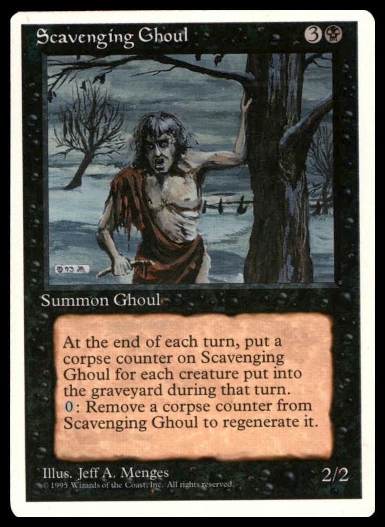 Scavenging Ghoul Uncommon Fourth Edition Magic: The Gathering Lightly Played