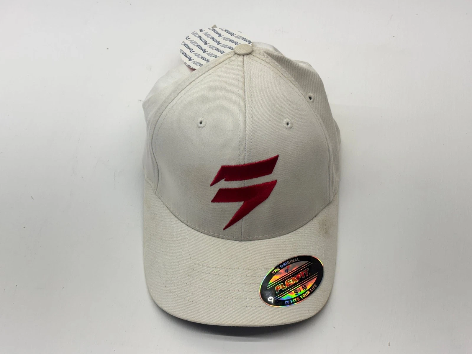 Shift Men's Hat Small/Medium White Red S/M Cap Apparel Motocross MX Off Road