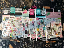 Set of 7 Happy Planner Lightly Used Sticker Books