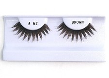 Brown Color Bulk Eyelashes #62 Natural False ...