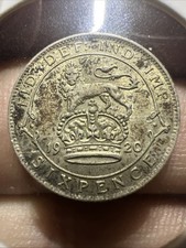 1920 United Kingdom 6 Pence 92.5% Silver