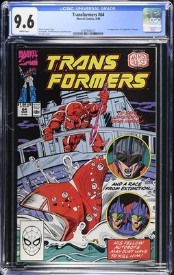 Transformers #64 (1990) Marvel Comics Direct Edition CGC 9.6 WP