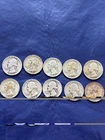 10 1951 D Washington Quarters 25c 90% Silver