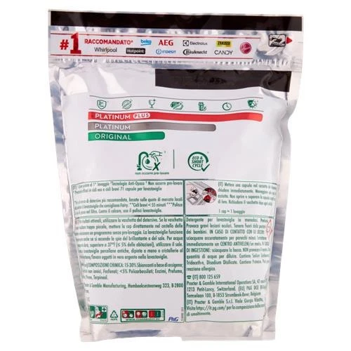 213 PASTIGLIE LAVASTOVIGLIE FAIRY PLATINUM PLUS LEMON- DETERSIVO LAVASTOVIGLIE  - Imagen 3 de 3