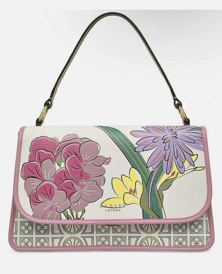 Bolso Cartera Radley London Colección RHS Cuero Solapa Floral + Cartera a Juego Foto 2 de 4