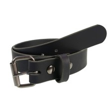 Men's Genuine Buffalo Leather Belt, 1 1/2" width, Handmade in the USA, By Bl...