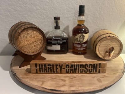 Harley Davidson Bourbon Barrel Stave Sign Gift For Bourbon Harley Lover