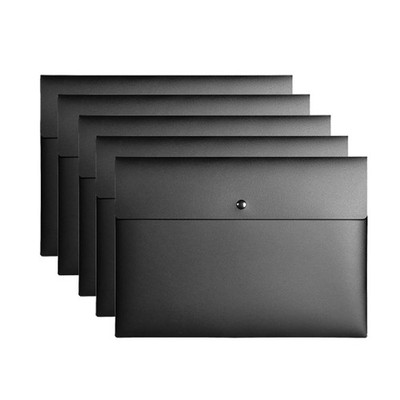 A4 Plastic Document Envelope Folder with Snap Button Closure Pack