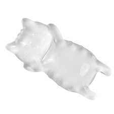 Ergonomic Silicone Gel Mouse Wrist Rest Clear Cute Cat Support Typing White