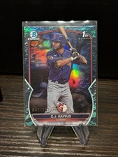 2023 Bowman Chrome Draft C.J. KAYFUS Aqua Lunar Crater Refractor /125 CALLED UP