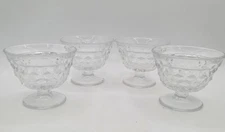 Vintage Fostoria Glass Sherbet American Sundae Dessert Ice Cream Bowl Set of 4