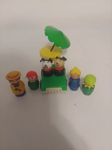 Vintage Fisher Price Little People Lot  Figures Furniture Vehicles Accessories