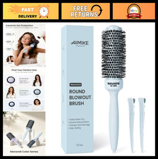 Round Blowout Brush for Fine Hair - Nano Thermal Ceramic Coated, Volume Smooth