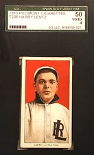 T206 HARRY LENTZ SOUTHERN LEAGUE SGC VG/EX 4 LITTLE ROCK PIEDMONT CIGARETTES