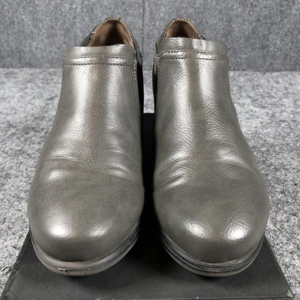 Natural Soul Botines Mujer 7.5W Peltre Tacón Bajo Cremallera Botines Zapatos Foto 4 de 4