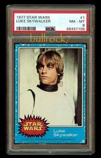 1977 Topps Star Wars Series 1 Blue Luke Skywalker #1 PSA 8 Very Nice Card!!