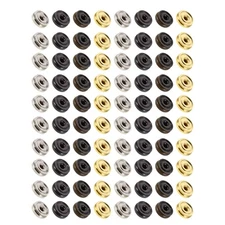 80 Pcs Sew Snap Buttons Sewing Snaps Fasteners Press Studs for Dress