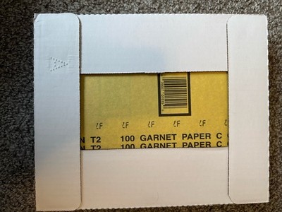 Norton 07660701515 9 x 11'' Sanding Sheet 100 Grit Paper Backing Garnet, 100 Pack