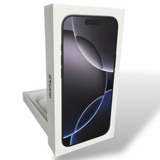 Apple iPhone 16 Pro Max EMPTY BOX W/Insert Black Titanium Replacement Packaging