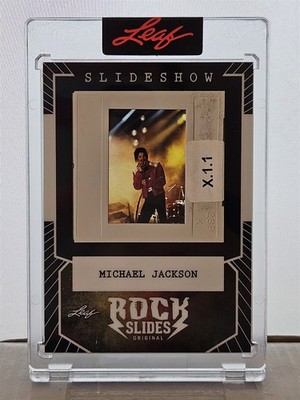 2026 Leaf Slideshow Michael Jackson Original Rock Slides RARE RS-MJ1
