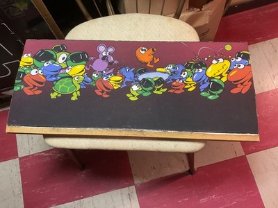 Q*bert's Qubes under control panel artwork on wood base