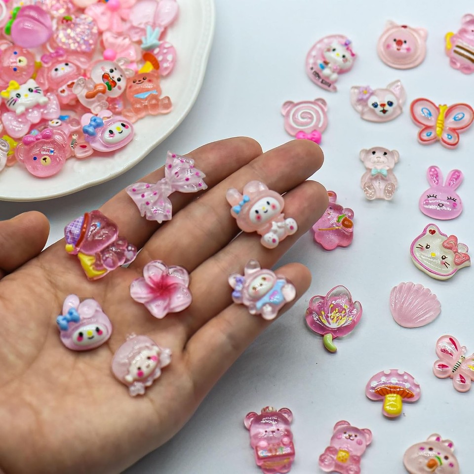 AstraGlam 60 Pièces Set De Charms De Junk Case, Charms Pour