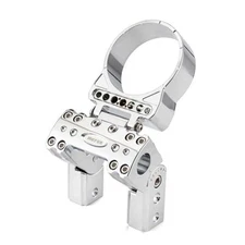  Tall Adjustable Pullback Handlebar Riser with Single Gauge Housing 1" Clamp 4"