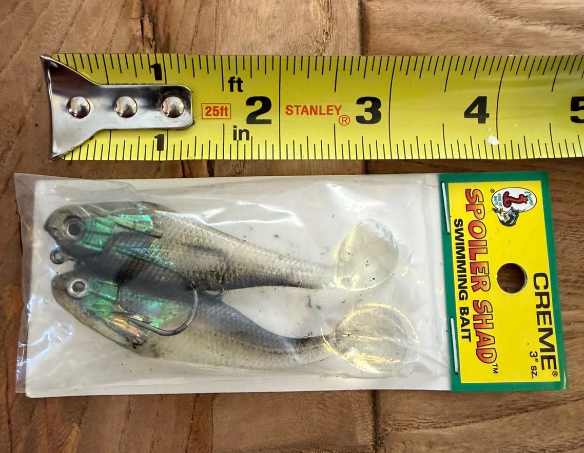 Creme Lures SSB301 Spoiler Shad Black Back 3" Swimbait Fishing Lure 2 pk - New - Image 4