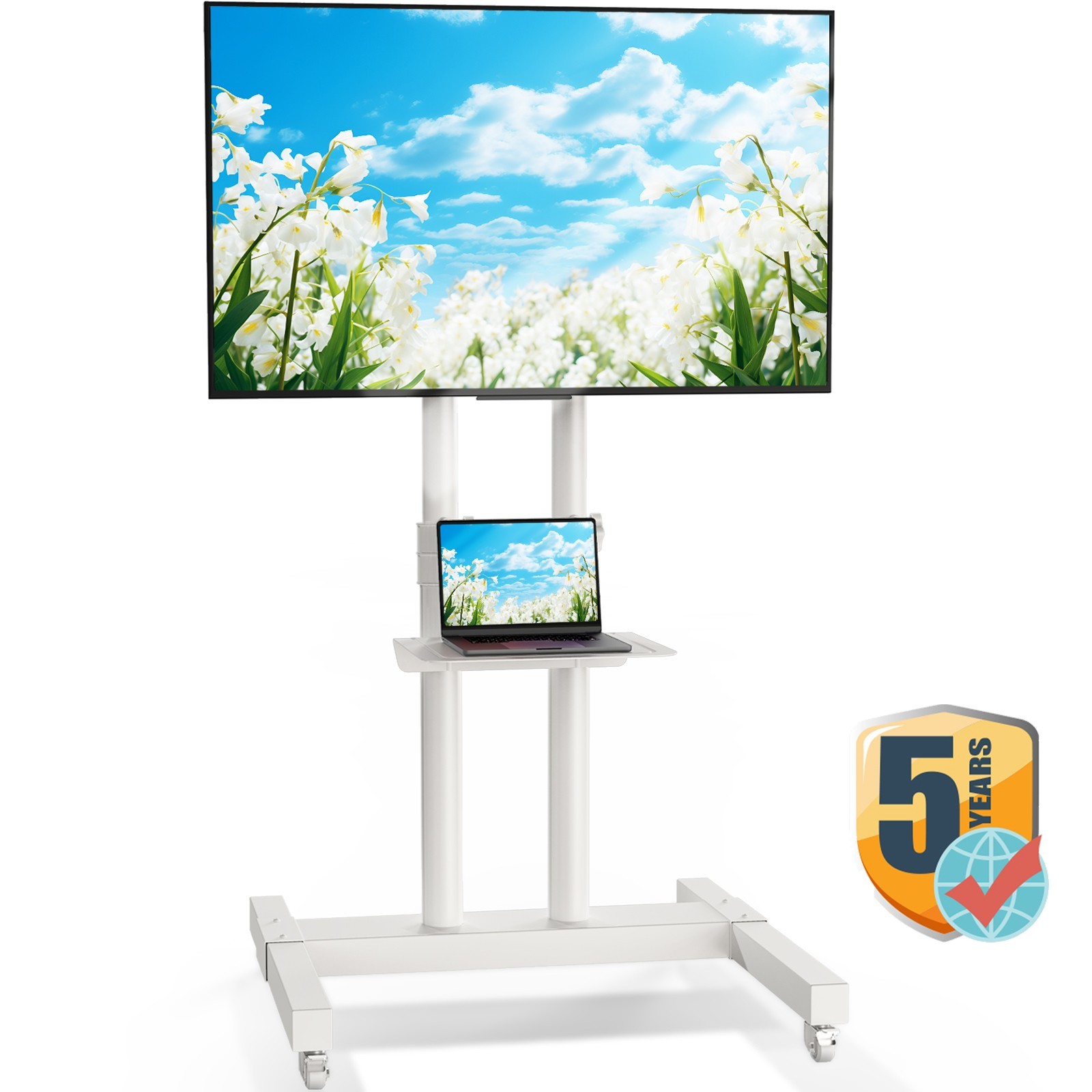 With Wheels For 32 To 85 Inch Flat Panel Tvs Tilt Floor Trol