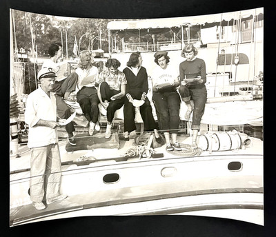 1950s Tropicair Sailboat Female Women Crew Sailing Captain Vintage Press Photo