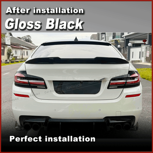 Alerón trasero negro brillante labio trasero alerón labio para BMW F10 520i 530i M5 2010-16 - Imagen 2 de 10