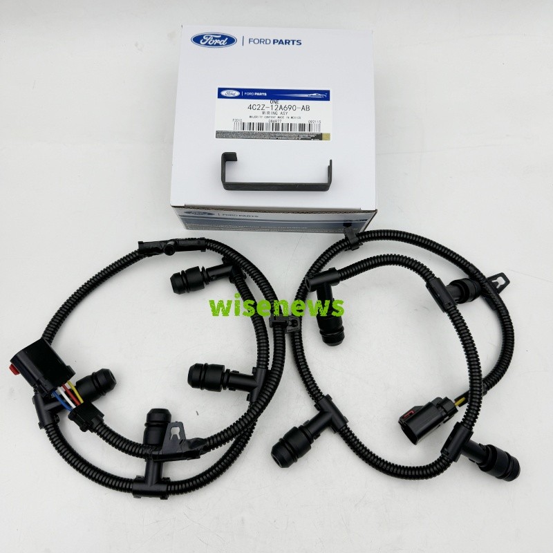 Auto-mimo 8pc Motorcraft ZD-13 Glow Plugs + 2pc Harness For Ford 6.0L Powerstroke F250 F350 Excursion