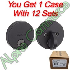 12-Sets Kwikset 258 Deadbolt Low Profile Single Cylinder Matte Black 92580-026