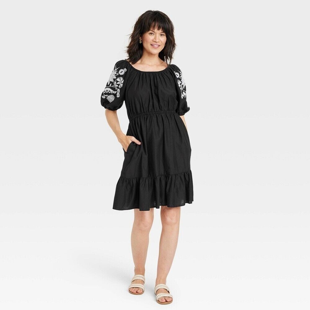 black peasant dress Romanoff, Whole-cut Oxford - Black Patent main image 1
