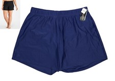 Island Escape Plus Size Brief Lined Solid Color Women's Swim Shorts NWT