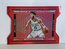 2020-21 Panini Obsidian Jayson Tatum SSP RED FLOOD PITCH BLACK REFRACTOR 🌠🍀