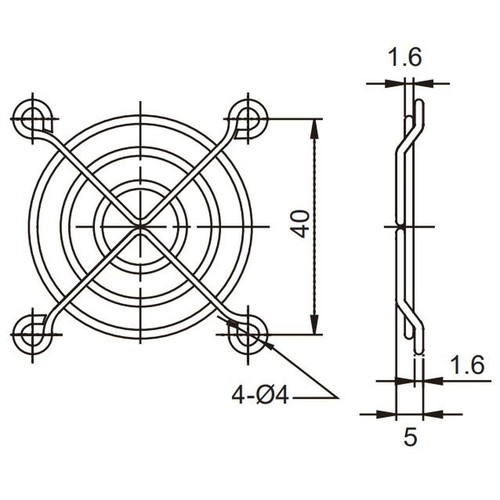 Lüftergitter 50x50mm für Axiallüfter 50x50x10mm 50x50x15mm - Bild 2 von 2