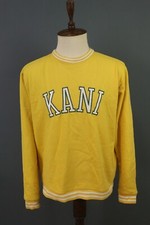 Karl Kani Yellow Center Logo Long Sleeve Sweatshirt Sweater Size M