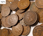 (50) 1800's+1900's Mixed Indian Head Penny Cent Lot - Fine/Very Fine+ (F-VF+) — photo 1