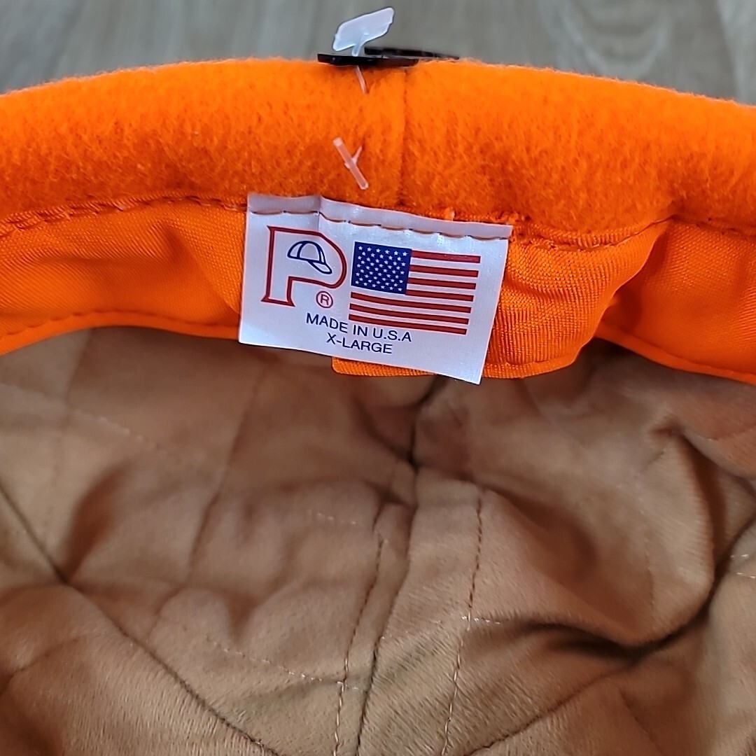 Vintage Thinsulate Blaze Orange Hunting Trapper Hat Ear Flaps USA Made