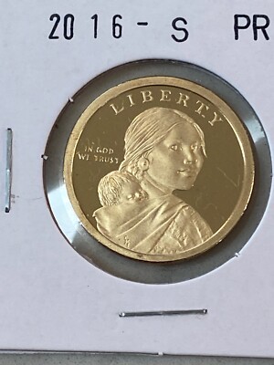 2016 S GEM PROOF Sacagawea Dollar