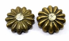 Pair Of Vintage Collectible Melon Solid Bronze Opium Weight Scales. G15-136