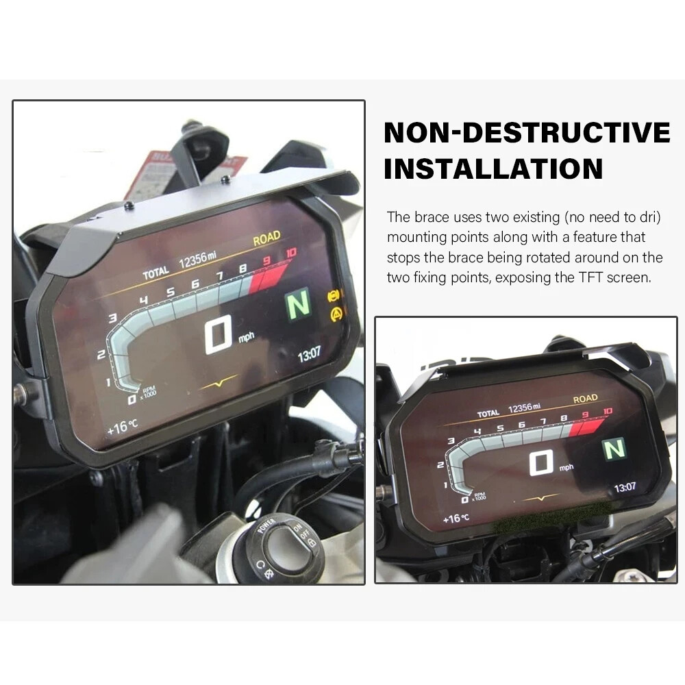 DEMUR Diebstahlschutz-Abdeckung Für BMW F750GS / F850GS (2018-2023) – Schwarze CNC-Schutzblende Mit Logo – Transparent & Kratzfest
