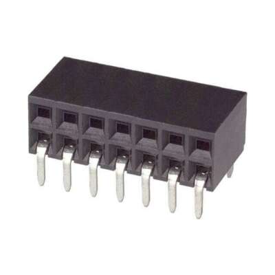 CONN RCPT 14POS 0.1 GOLD PCB R/A