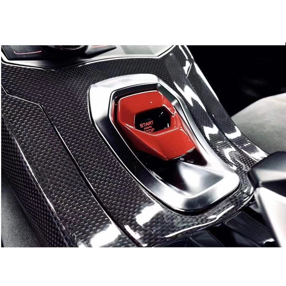 Juego de embellecedores interiores de auto de fibra de carbono mate para Lamborghini Huracan LP610 10 piezas Foto 4 de 4