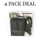 4 Pack Power Surge Protector for Lcd Led, Plasma Tv's, Electrical Accessories