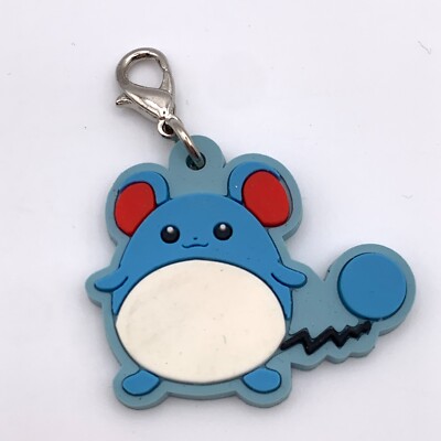 Marill Rubber Key Hook Charm ANA Pokemon Jet Vintage Anime Japanese Nintendo
